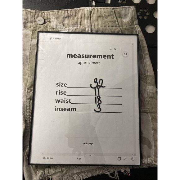 Paige Womens Mayslie Utility Camo Print Shorts Size 32 - Picture 9 of 9